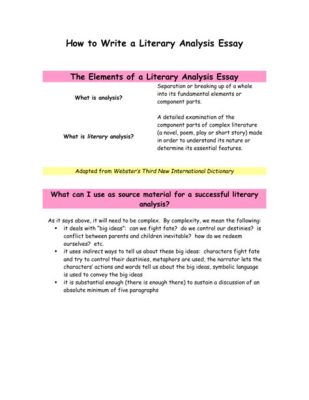 What is the Fundamental Characteristic of a Literary Analysis Essay? A Deeper Insight